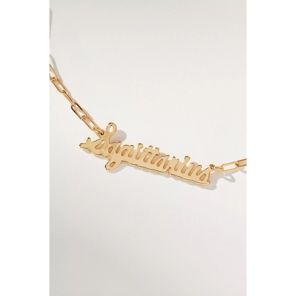 ANTHROPOLOGIE Zodiac Sagittarius Necklace - 14K Gold Plated, NWT ($44 Retail) - Picture 2 of 2